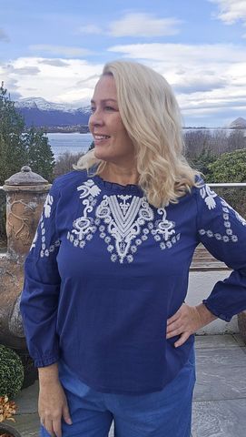 Hovedbilde RAVELLO BLOUSE (br39) – NAVY