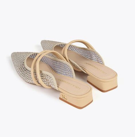 Hovedbilde Mesh slingback shoes with rhinestones ...