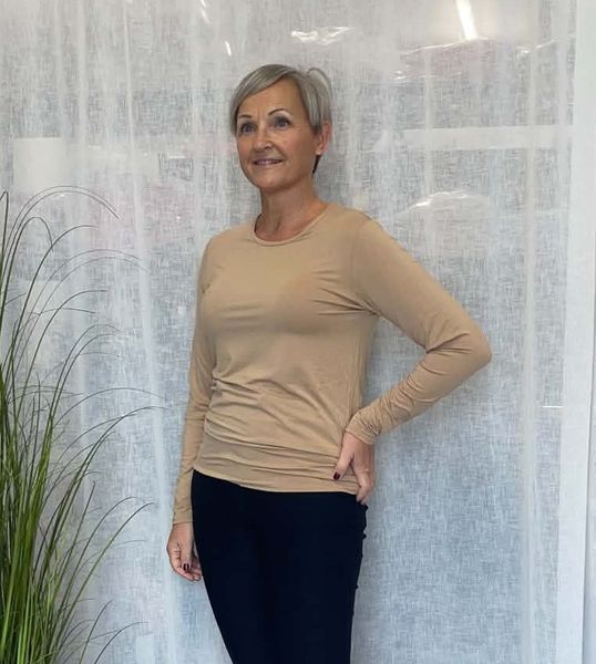 Secret Long Sleeve – Round Neck - golden beige
