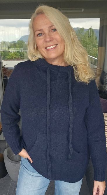 Hovedbilde SELIA HOODED KNIT  (1196-2069) - Navy -