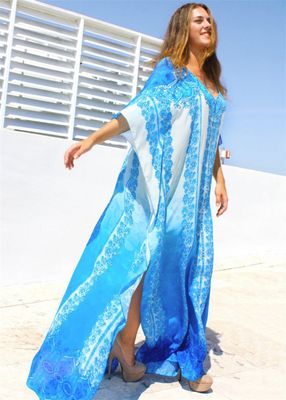 Hovedbilde TROPEA KAFTAN – TURQUOISE & BLUE - ca. 1 ...
