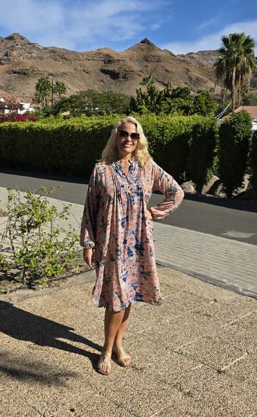 LUNA Pleat tunic dress BC - marigold - 