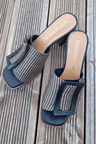 NOA HARMON- KOS SANDAL (9262-67) black cuero - 1 stk 36