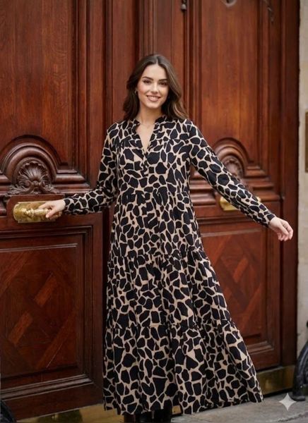 LEXA ANIMAL PRINT DRESS ( 281-3 )
