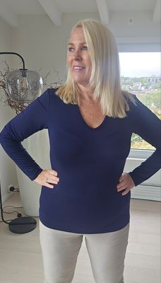 Hovedbilde Secret Long Sleeve – V-neck - navy blue 