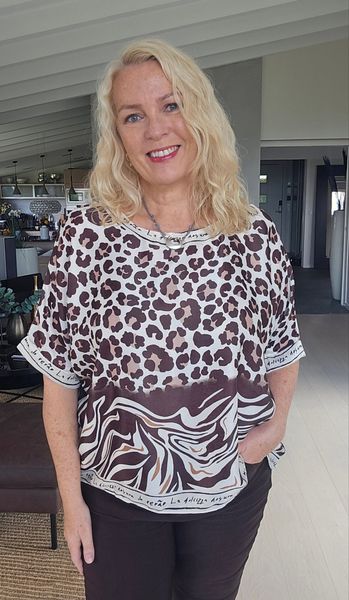 Marella Blouse ( jsd001) - leopard