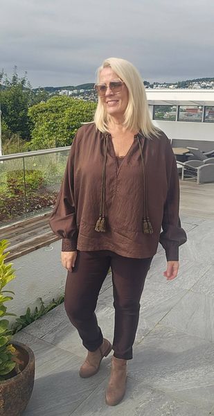 INCANTO BLOUSE - copper brown 
