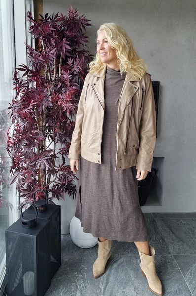 NOTYZ OVERSIZE BIKER JACKET (11330) -pure beige - kun 36 og 38