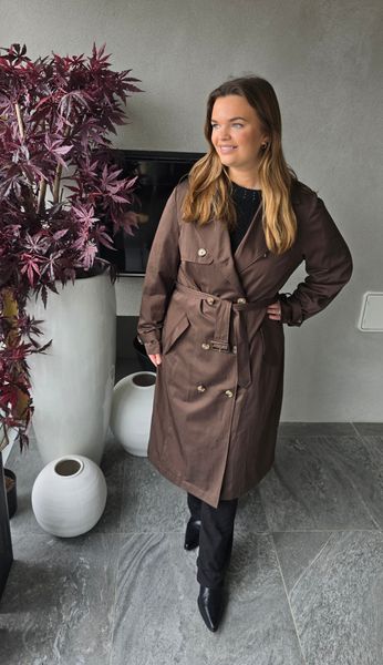 AUDREY TRENCH COAT (LANG) - brown - ca. 1 mai levering
