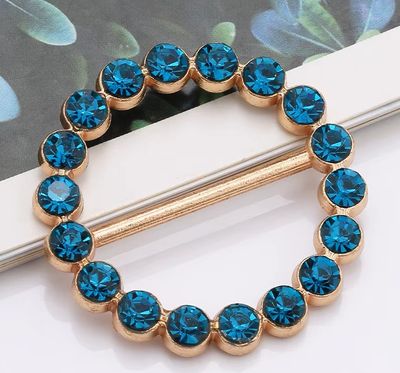 Hovedbilde SKJERFRING MED RHINESTONES - turkis