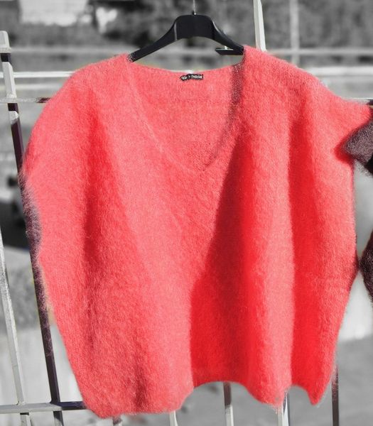 BJOERK Knitted V-Neck Vest ( 1224 ) – coral -
