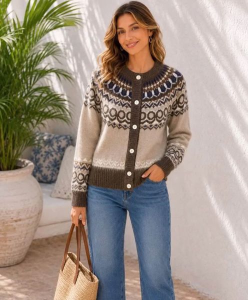 FREYA CARDIGAN  (2536-2077) - Brown - ca. 25 august levering